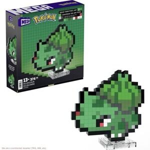 MEGA Pokemon Bulbasaur Building Toy Kit - 374 PC Pixel Art